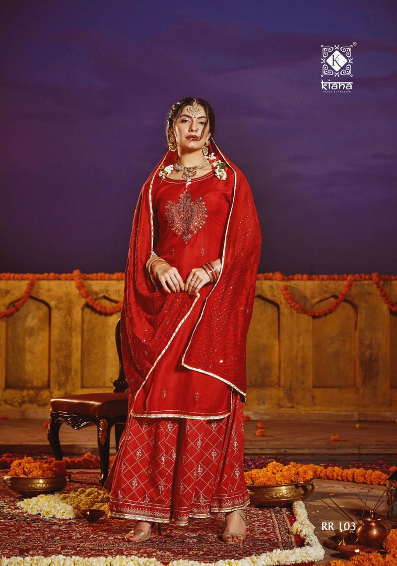 Kiana Rang Rasiya Muslin Embroidery Work Extra Gota Patti Salwar Suit