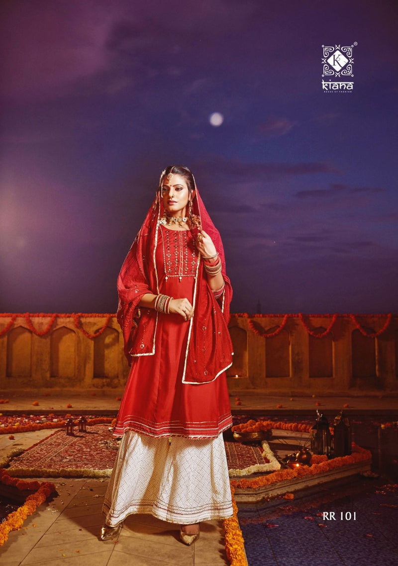 Kiana Rang Rasiya Muslin Embroidery Work Extra Gota Patti Salwar Suit