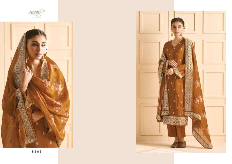 Kimora Heer Bageecha Russain Silk With Embroidery Work Designer Salwar Suit