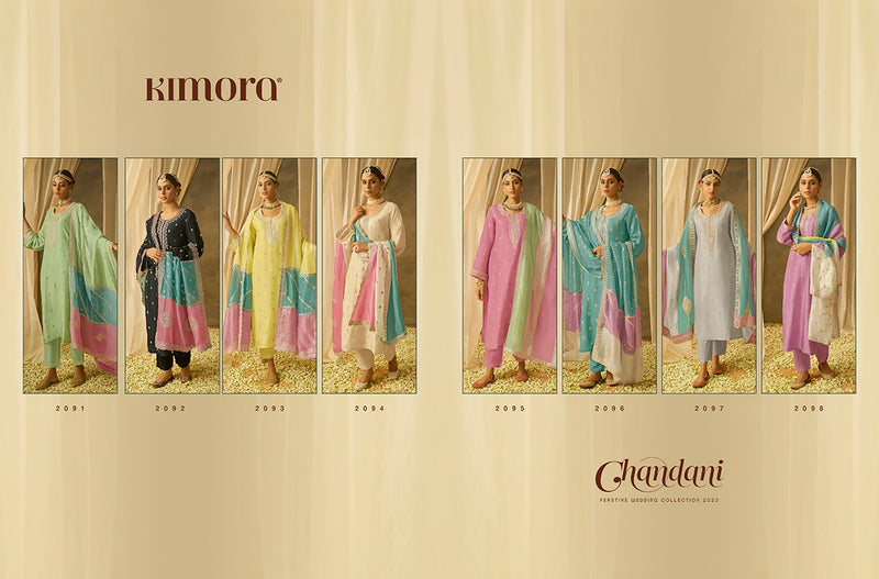 Kimora Fashion Chandani Pure Soft Silk With Embroidery Work Desiger Salwar Suit