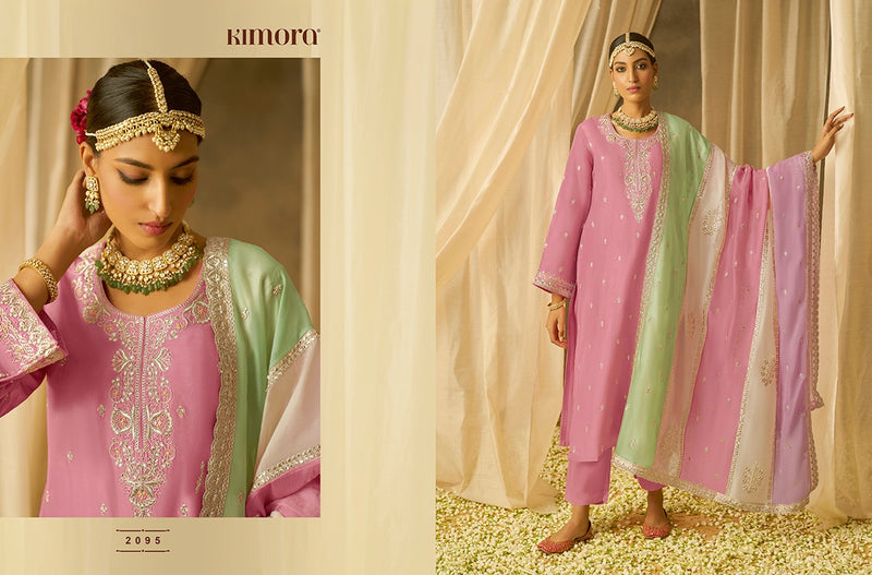 Kimora Fashion Chandani Pure Soft Silk With Embroidery Work Desiger Salwar Suit