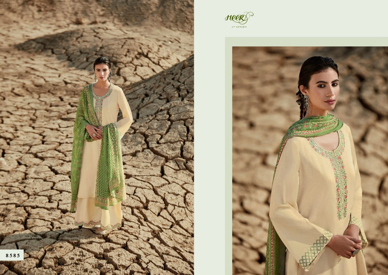 Kimora Heer Divani Pure Tusser Silk Embroidery Work Salwar Kameez