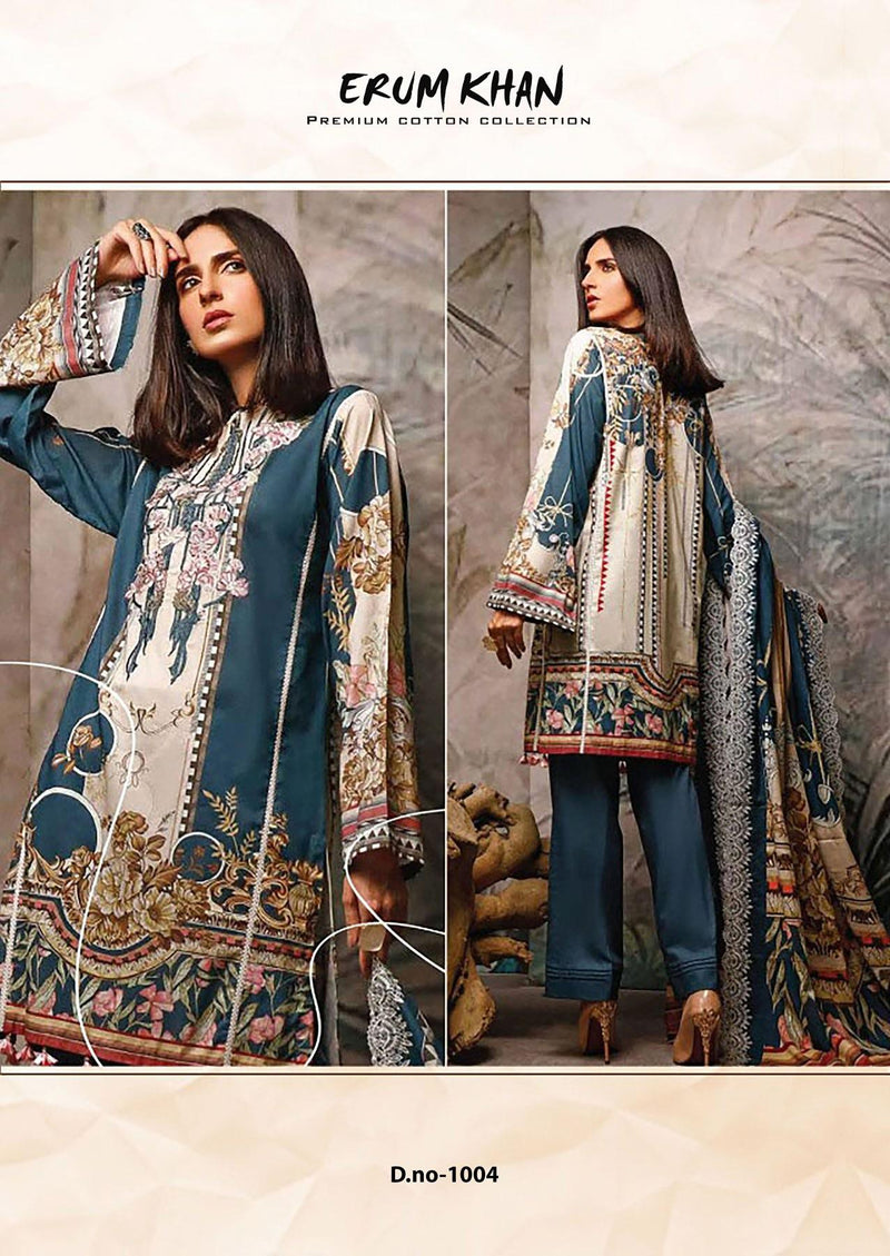 King Of Cotton Erum Khan Vol 1 Cotton Printed Karachi Style Exclusive Pakistani Collection Salwar Suits