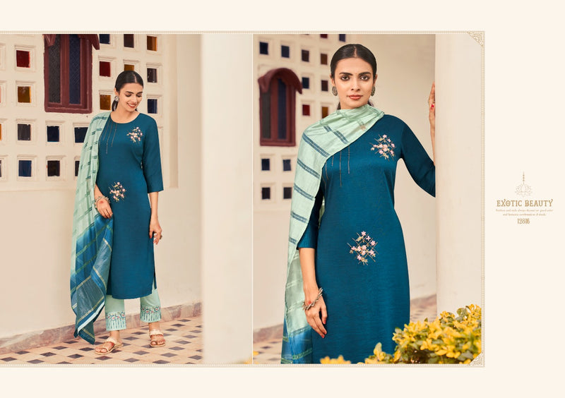 Kivi Collection Zibo Parampara Silk With Khatli Work Fancy Kurti