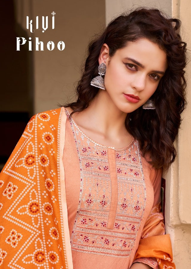 Kivi Pihoo Eclipse Fabrics With Sequence And Jari Work Kurti