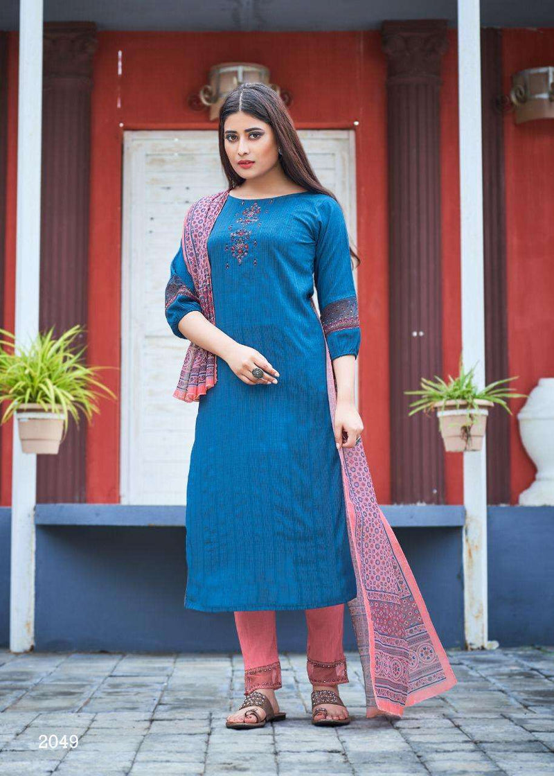 Koodee Presents By Saheli Vol 10 Nylone Viscose With Weaving Digital Printed Designer Casual Wear Salwar Suit