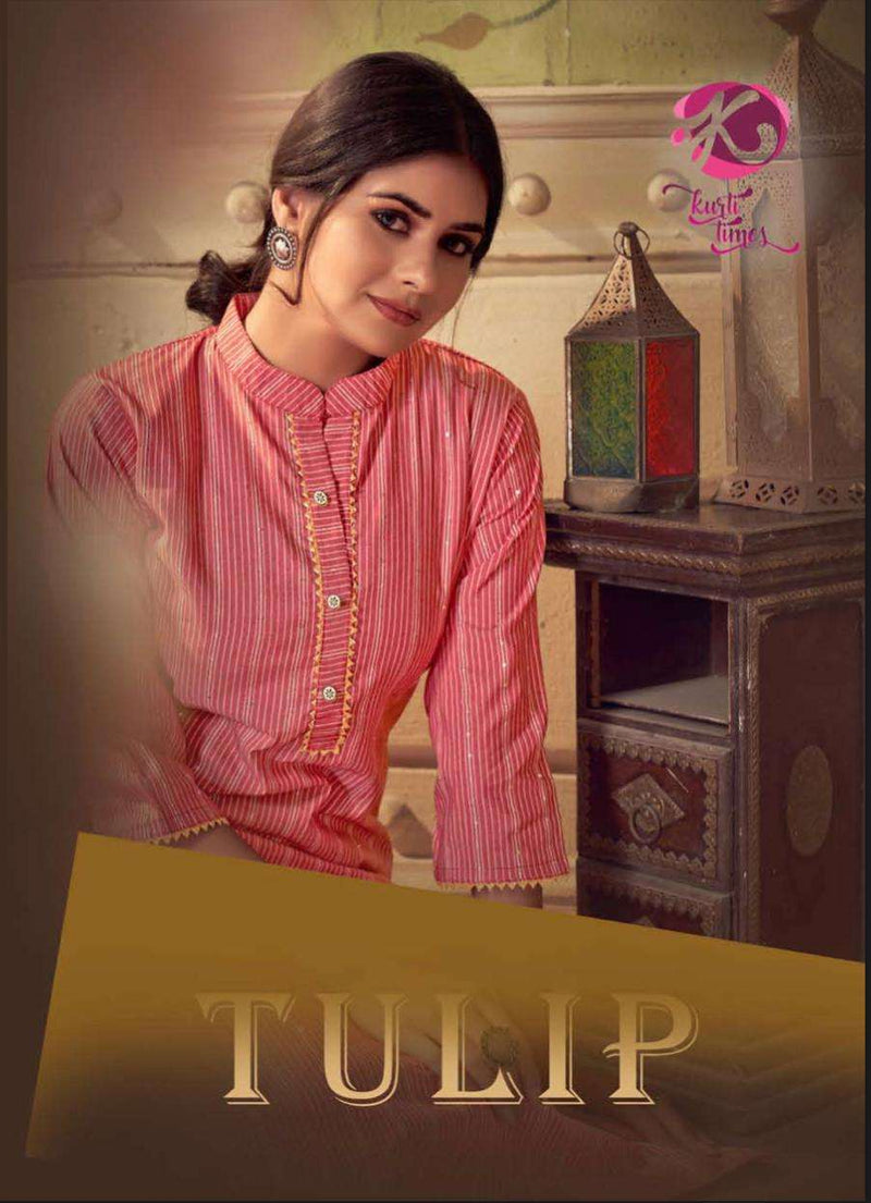 Kurti times Launch Tulip Cotton With Exclusive Squence Work Fancy Designer Casual Wear Kurtis