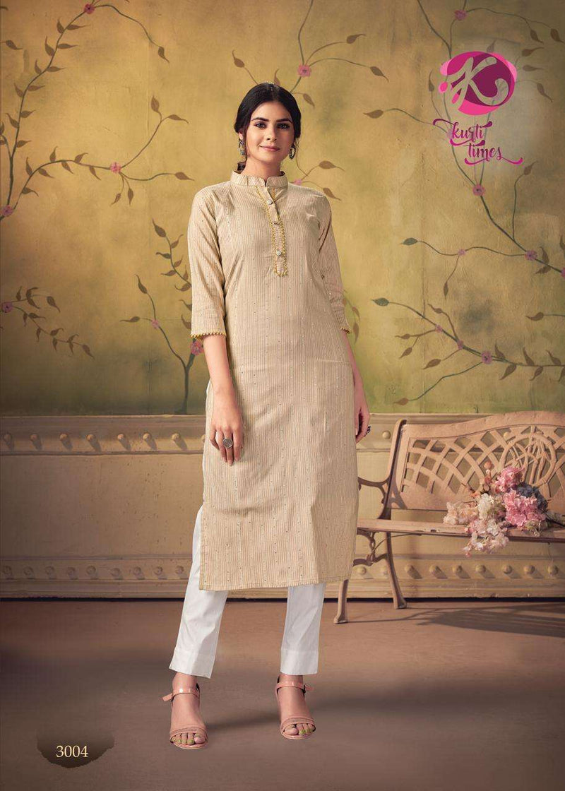 Kurti times Launch Tulip Cotton With Exclusive Squence Work Fancy Designer Casual Wear Kurtis
