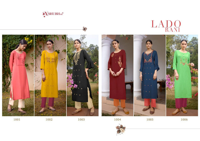 Shubh Nx Lado Rani Vol 1 Rayon Fancy Designer Festive Wear Kurtis