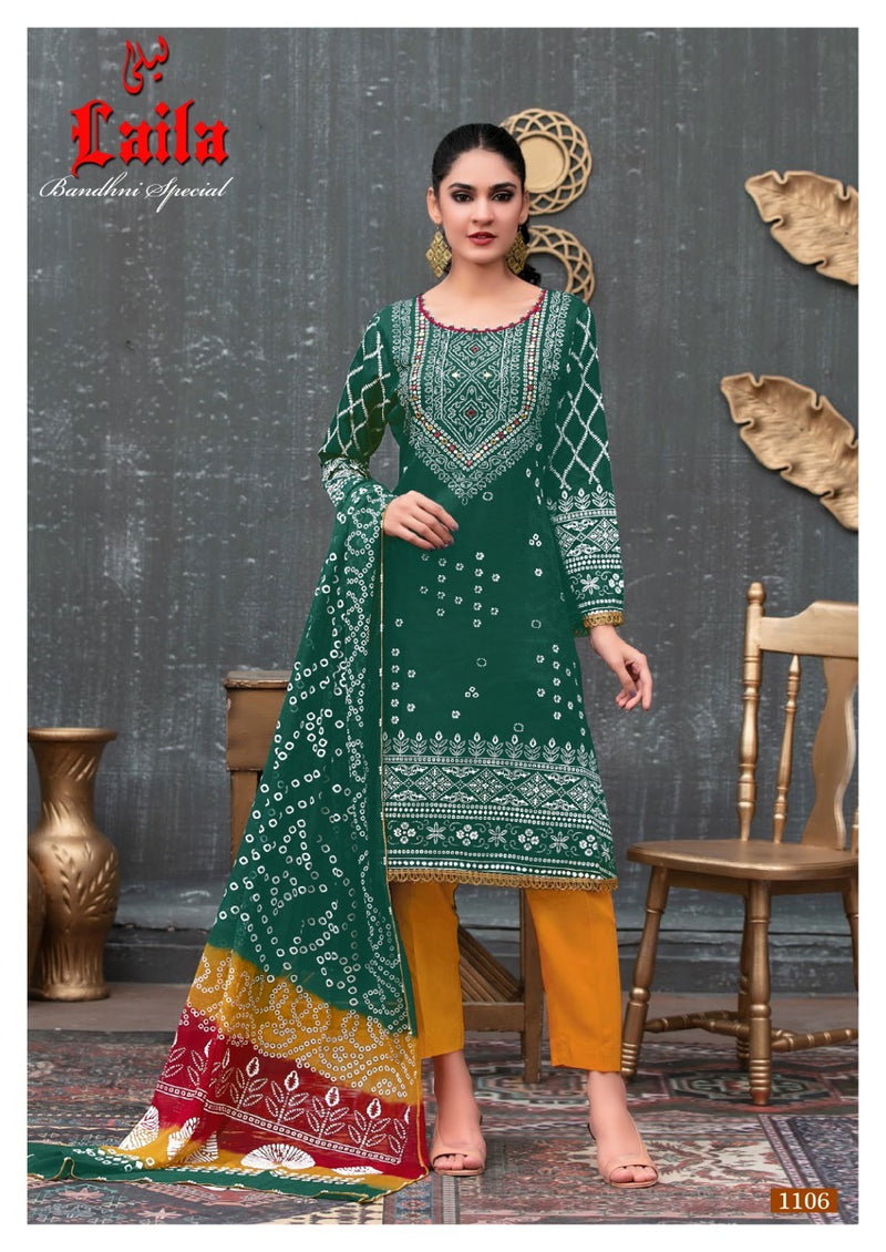 Jaliyan Tex Laila Bandhani Special Cotton Printed Pakistani Style Festive Wear Salwar Suits