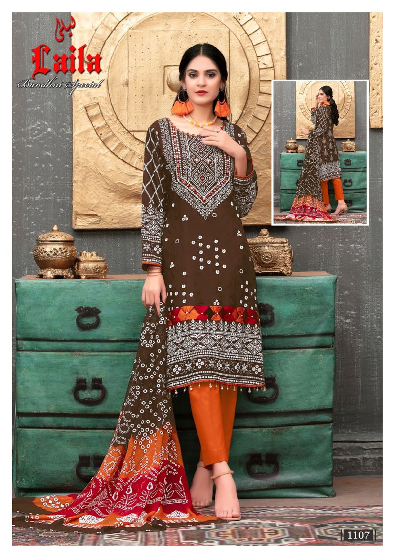 Jaliyan Tex Laila Bandhani Special Cotton Printed Pakistani Style Festive Wear Salwar Suits