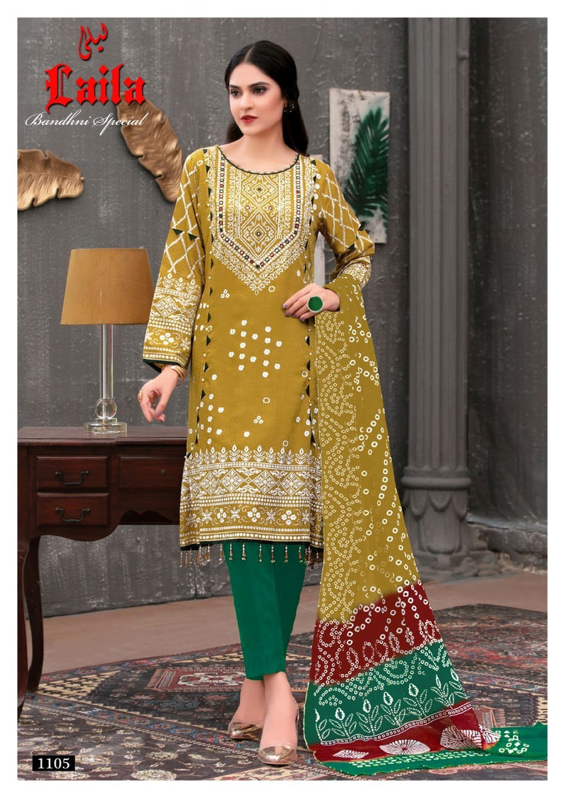 Jaliyan Tex Laila Bandhani Special Cotton Printed Pakistani Style Festive Wear Salwar Suits