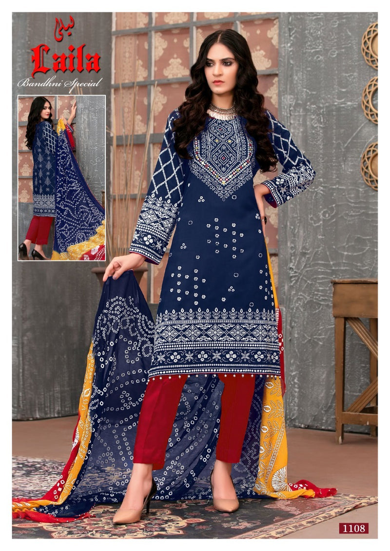 Jaliyan Tex Laila Bandhani Special Cotton Printed Pakistani Style Festive Wear Salwar Suits
