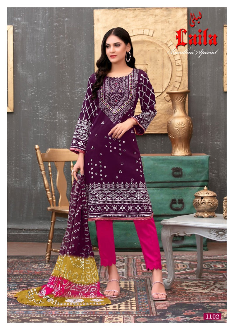 Jaliyan Tex Laila Bandhani Special Cotton Printed Pakistani Style Festive Wear Salwar Suits