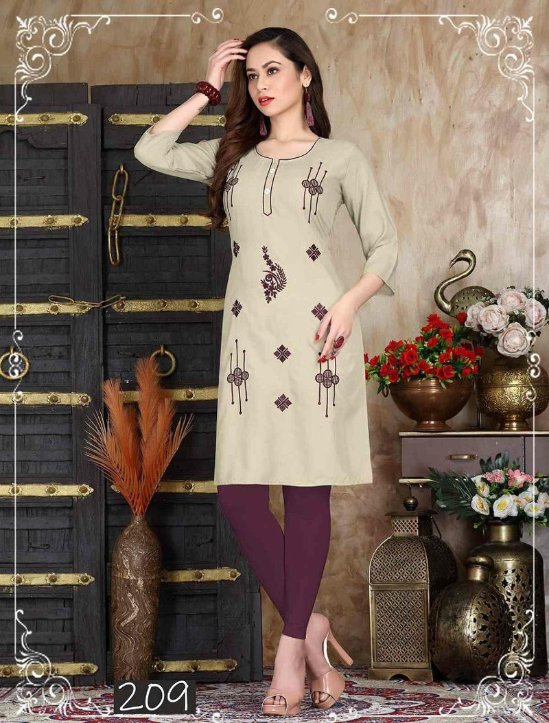 Riya Lara Cotton Slub Fancy Daily Wear Kurtis