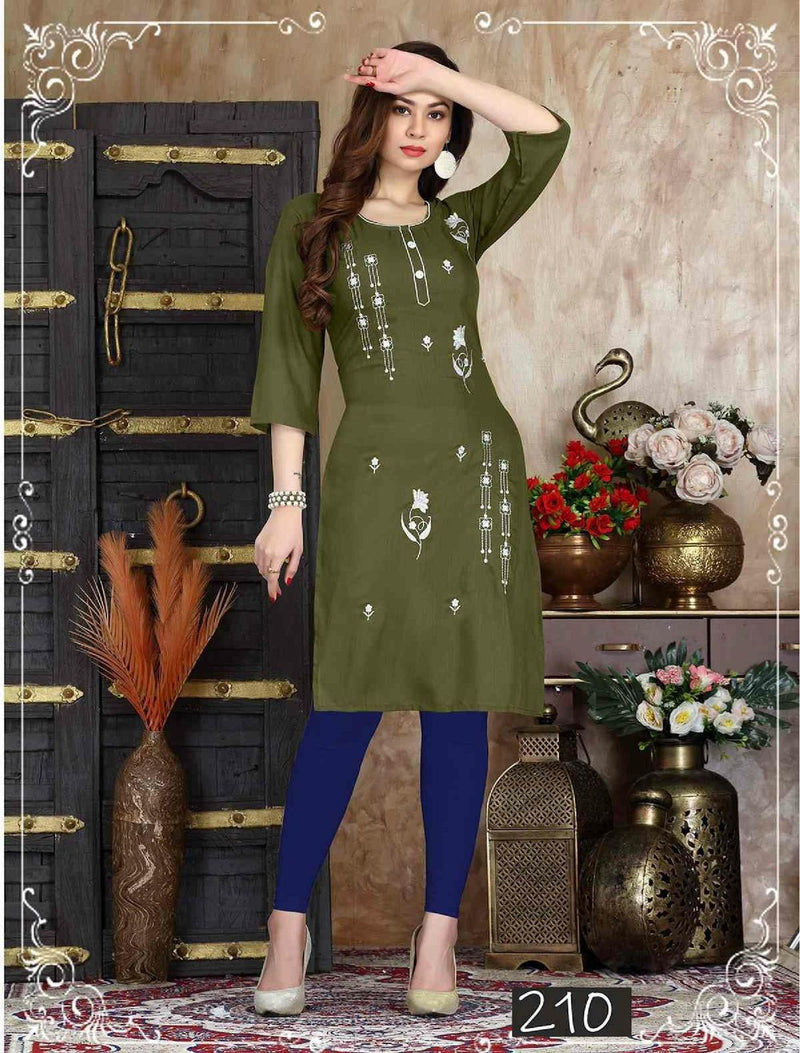 Riya Lara Cotton Slub Fancy Daily Wear Kurtis