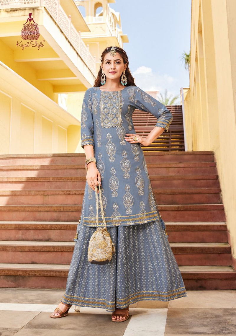 Kajal Style Lavish Vol 2 Pure Cotton With Heavy Embroidery Work Stylish Designer Flair Sharara