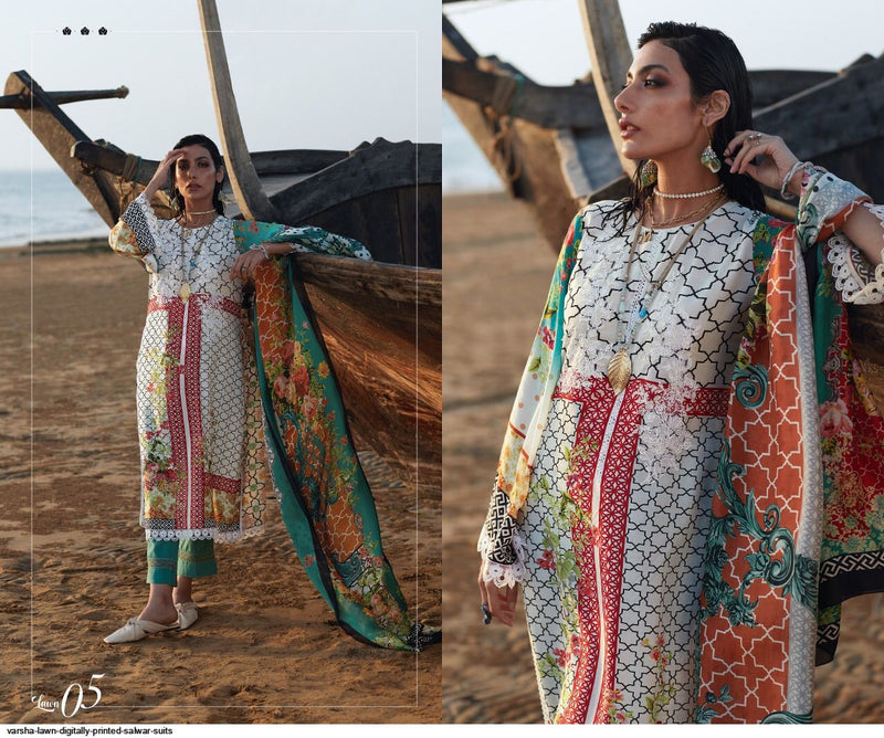 Varsha Lawn Special Edition Lawn Cotton Digital Printed Pakistani Style Party Wear Salwar Kameez