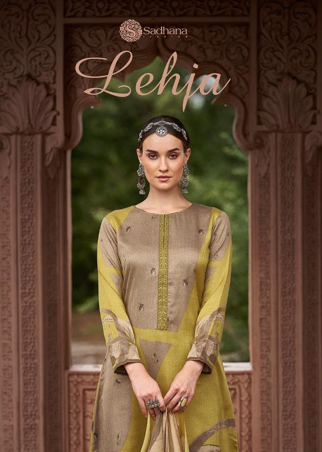 Sadhna Fashion Lehja Pashmina With fancy Work Stylish Designer Casual Wear Salwar Kameez