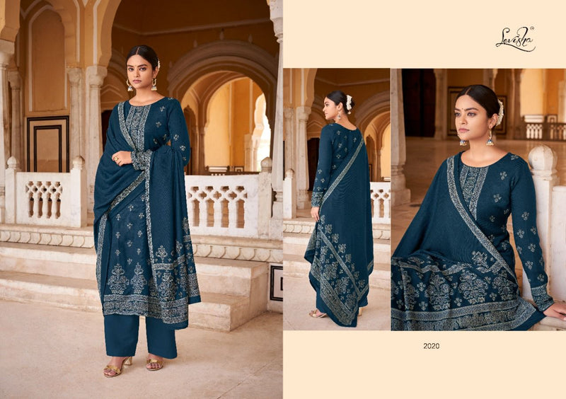 Levisha Alisha Pashmina Jacquard Kani Print Salwar Kameez