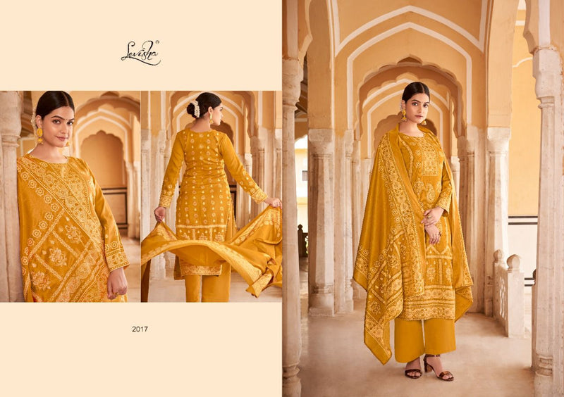 Levisha Alisha Pashmina Jacquard Kani Print Salwar Kameez