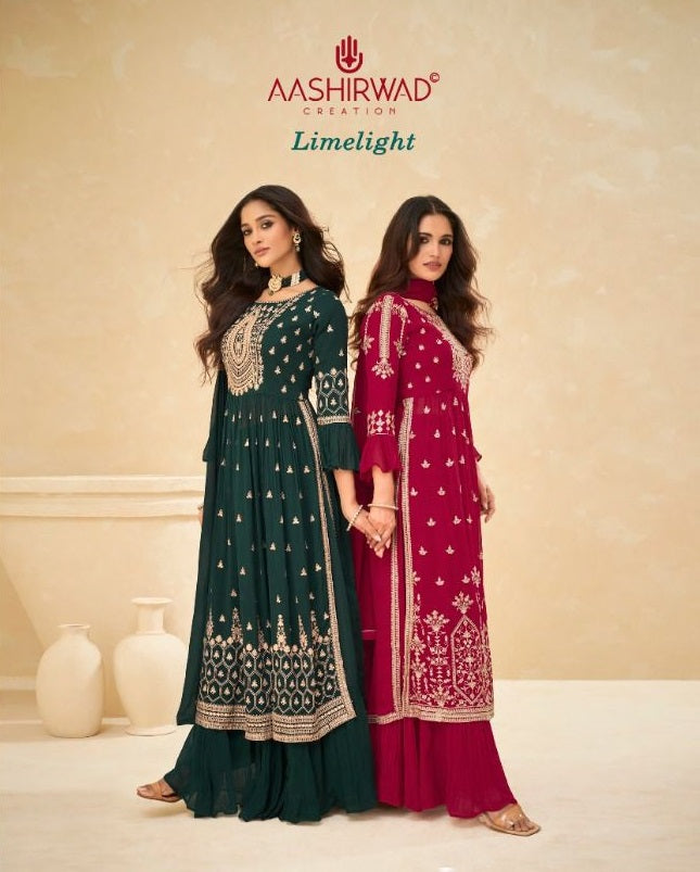 Aashirwad Creation Lime Light Heavy Designer Wedding Wear Salwar Suits