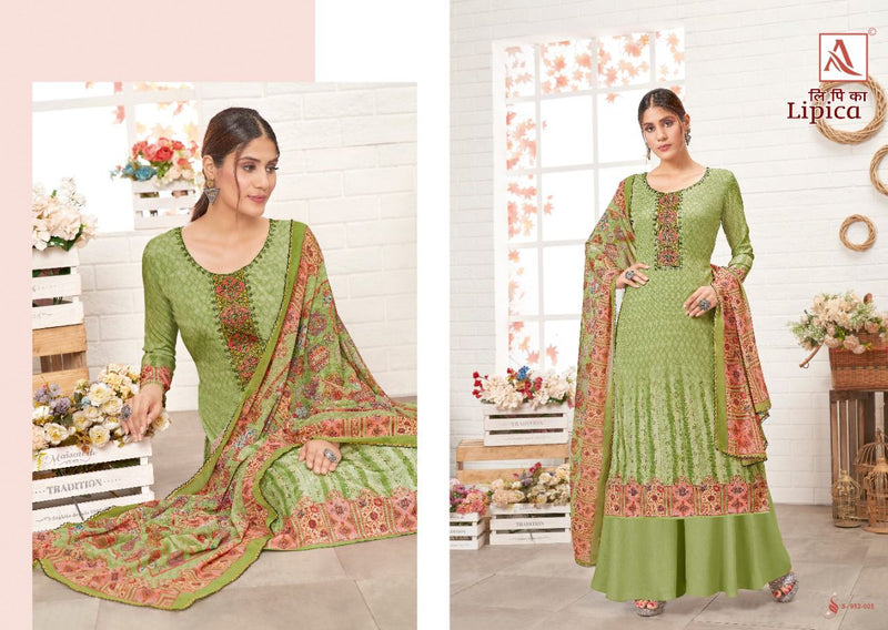 Alok Suits Lipica French Crape Digital Printed Festive Wear Salwar Suits