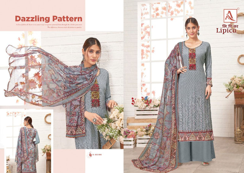 Alok Suits Lipica French Crape Digital Printed Festive Wear Salwar Suits