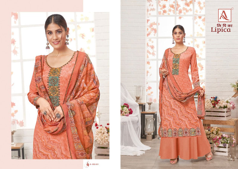Alok Suits Lipica French Crape Digital Printed Festive Wear Salwar Suits