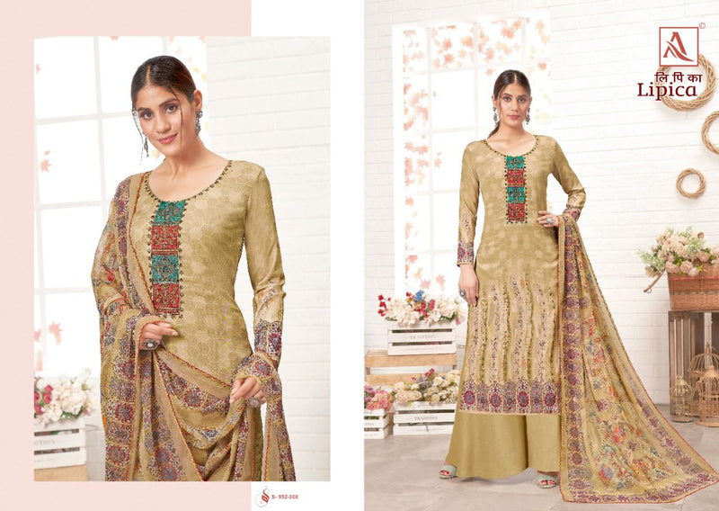 Alok Suits Lipica French Crape Digital Printed Festive Wear Salwar Suits