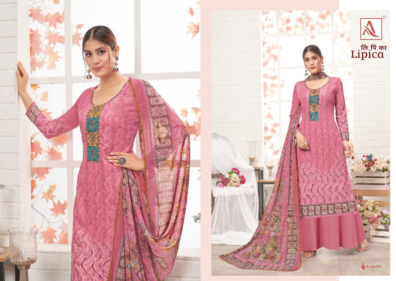 Alok Suits Lipica French Crape Digital Printed Festive Wear Salwar Suits
