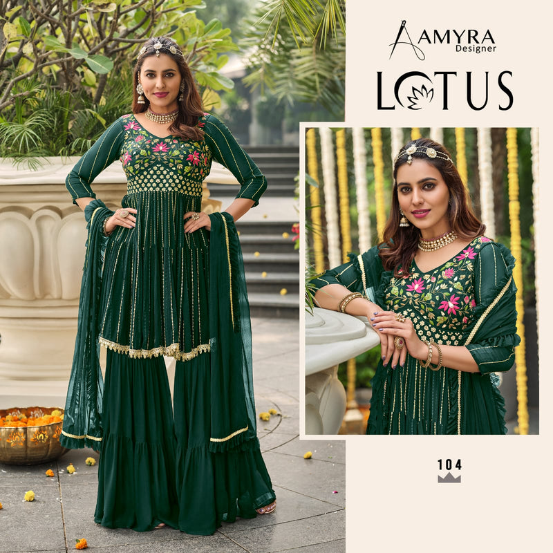 Amyra Lotus Georgette With Heavy Embroidery Work Stylish Designer Festive Wear Salwar Kameez