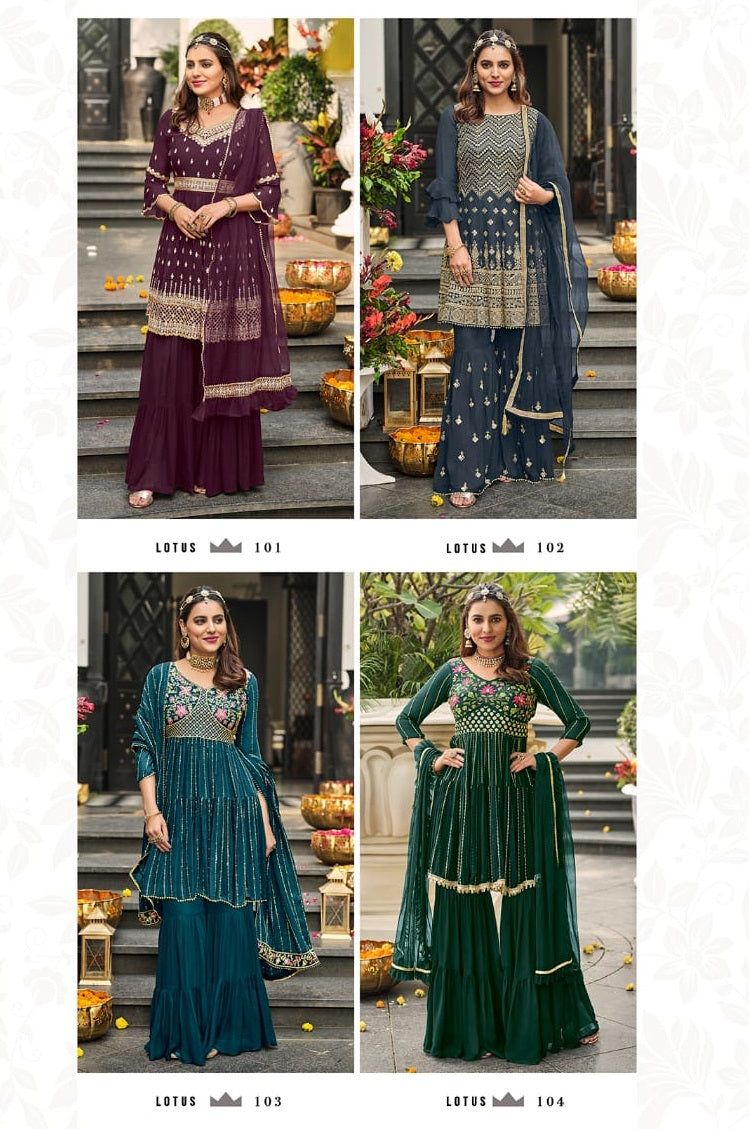 Amyra Lotus Georgette With Heavy Embroidery Work Stylish Designer Festive Wear Salwar Kameez