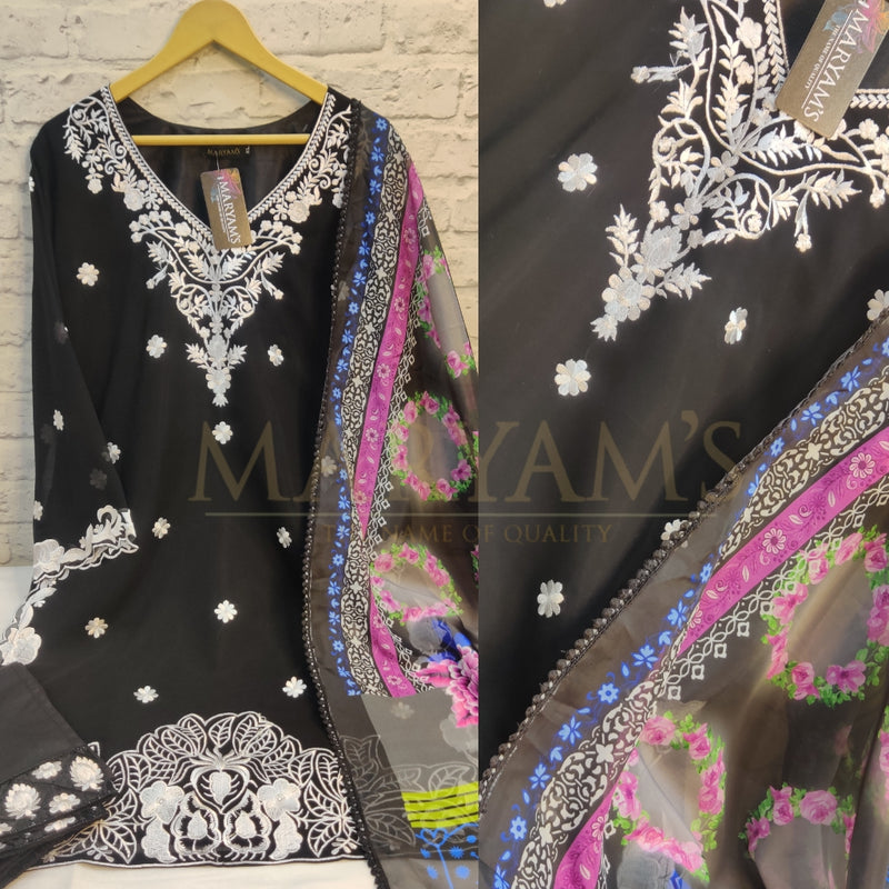 Maryams Lpc 81 Georgette With Fancy Embroidery Work Stylish Designer Party Wear Pret Kurti