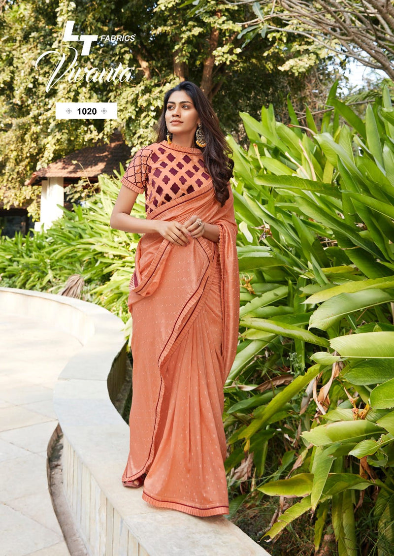 Lt Fashion Vivanga Fabric Designer Saree In Tusser Cotton
