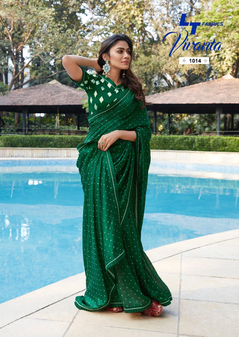 Lt Fashion Vivanga Fabric Designer Saree In Tusser Cotton