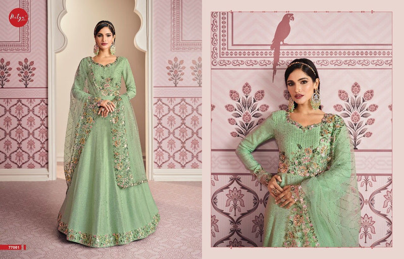 Lt Nitya Vol 177 Russian Silk Designer Party Wear Salwar Suits With Heavy Embroidery