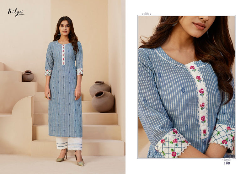 Lt Nitya Inaya Vol 3 Cotton Designer Kurti With Botton Collection