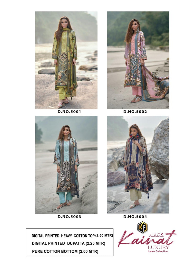 Keval Fab Luxury Collection Vol 5 Lawn Cotton With Fancy Work Stylish Designer Pakistani Salwar Kameez