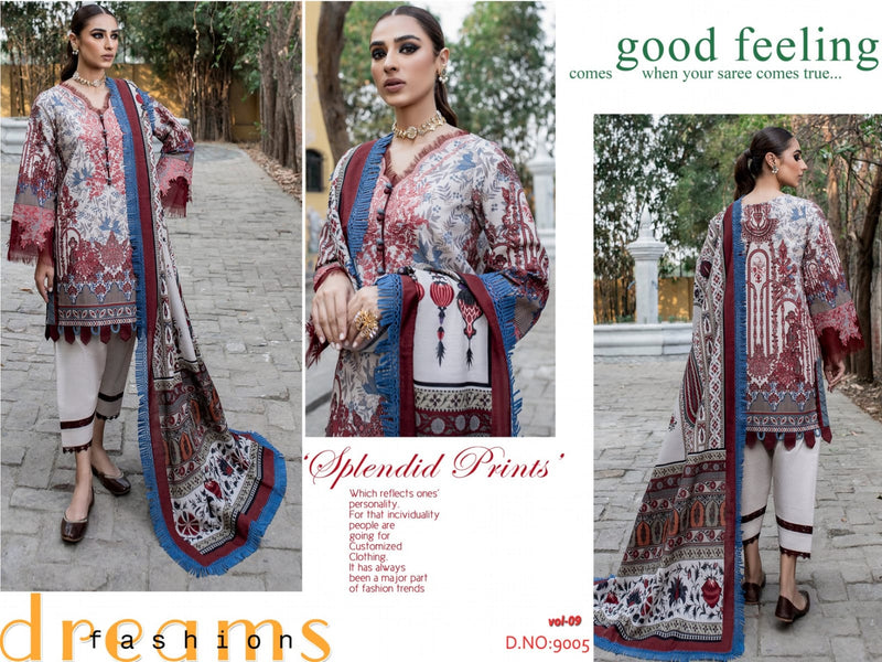 Agha Noor Luxury Law Collection Vol 9 Lawn Cotton Printed Designer Salwar Kameez