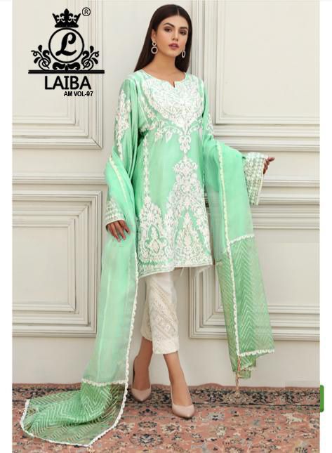 Laiba Am Vol 97 Pure Georgette Heavy Embroidery Work Pret Kurti