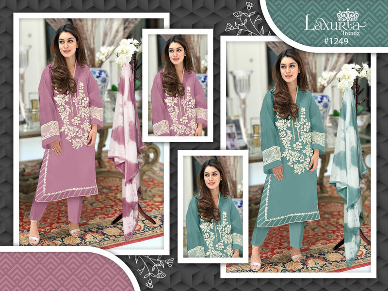 Laxuria Dno 1249 Fox Georgette Heavy Embroidered Work Pret Kurti