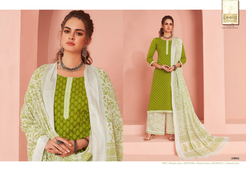 Leela Presents By Kusum Cambric Cotton Print Gorgeous Look Regular Wear Fancy Salwar Suits