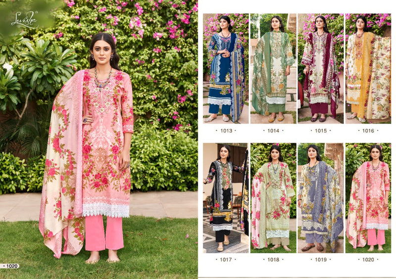 Levisha Jashn E Ishq Cambric Cotton Pakistani Print Self Embroidered Salwar Suit