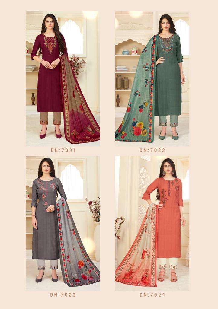 Lily And Lali Launch By Mahira Viscose With Embroidery Handwork Designer Casual Wear Salwar Suits