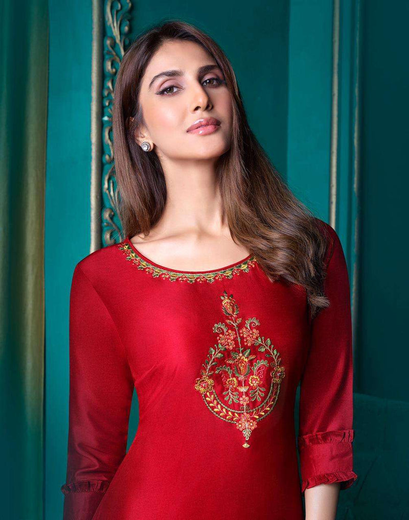 Lily And Lali Launch Monalisa Vol 4 Bemberg Silk With Embroidery Work Designer Fancy Salwar Suit