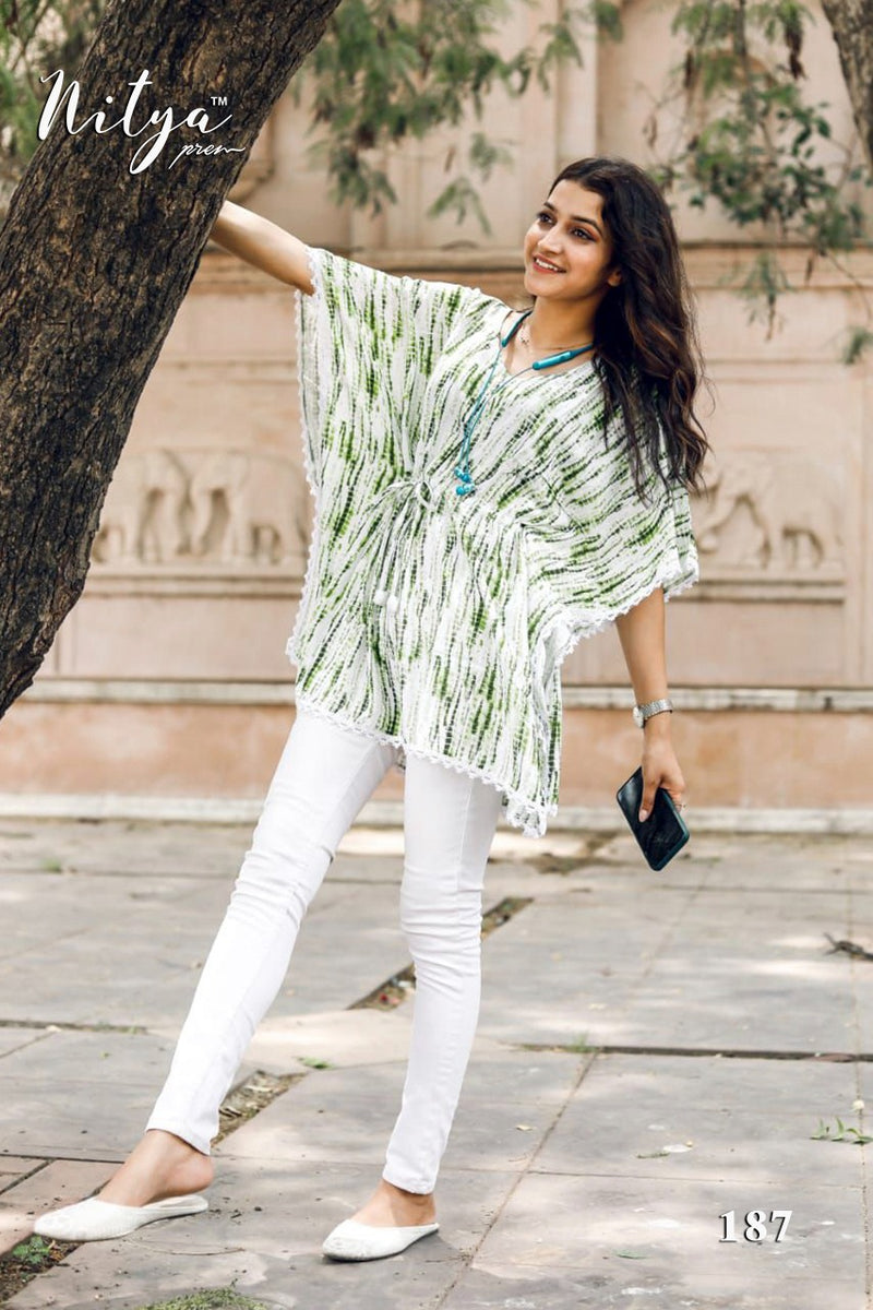 Lt Fabrics Nitya Rayon Fabrics With Laces Fancy Kurti