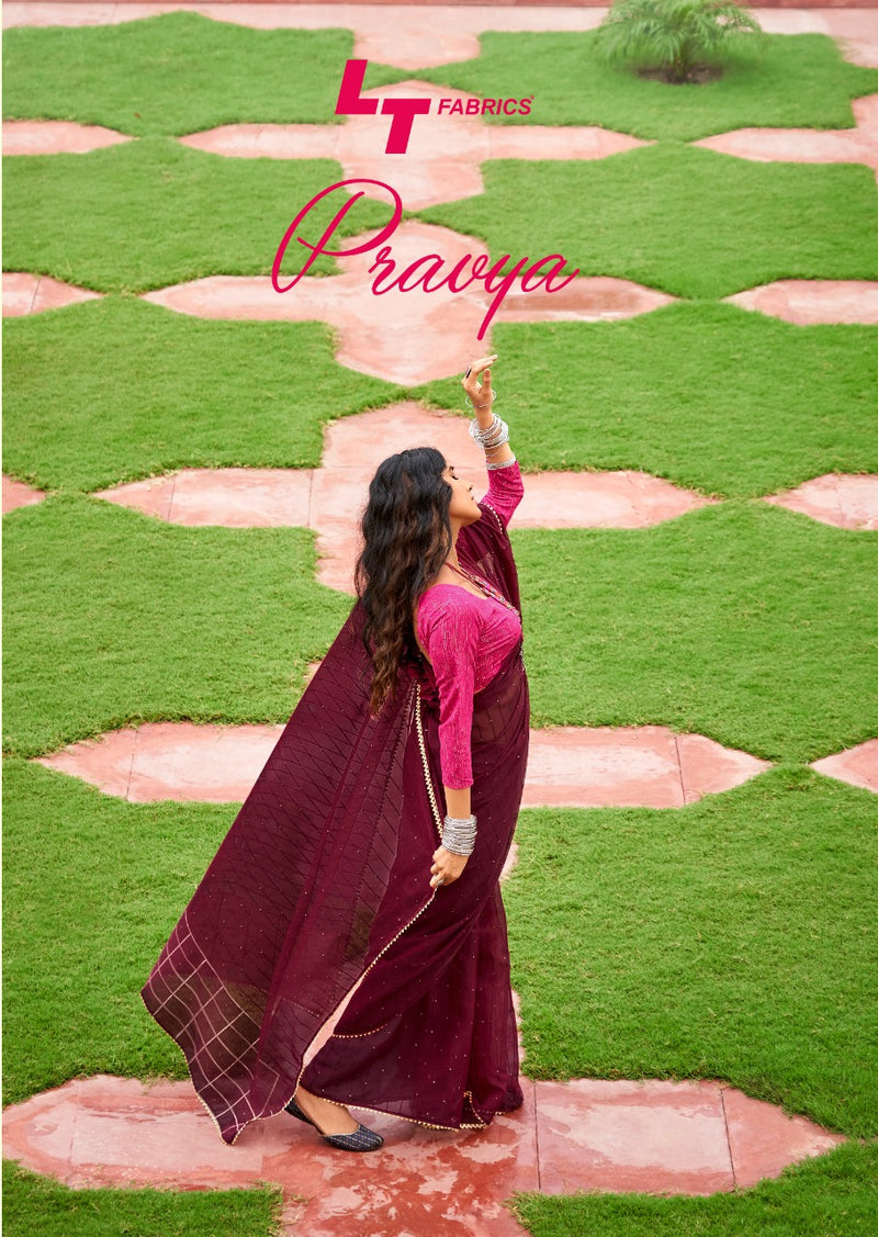 Lt Fabrics Pravya Oranza Silk Fancy Designer Saree