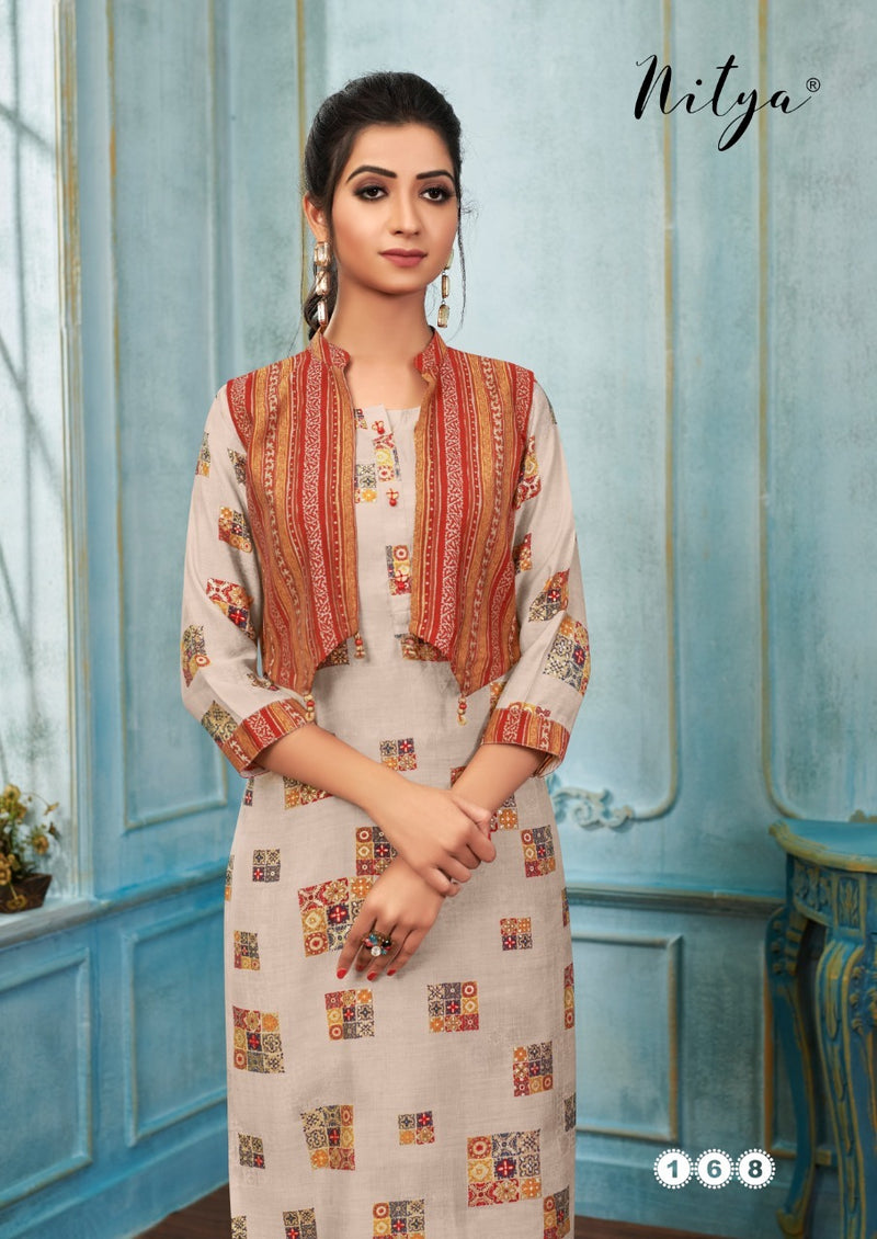 Lt Launch Nitya Pick And Choose Silk Fancy Printed Designer Exclusive Readymade Casual Wear Kurti