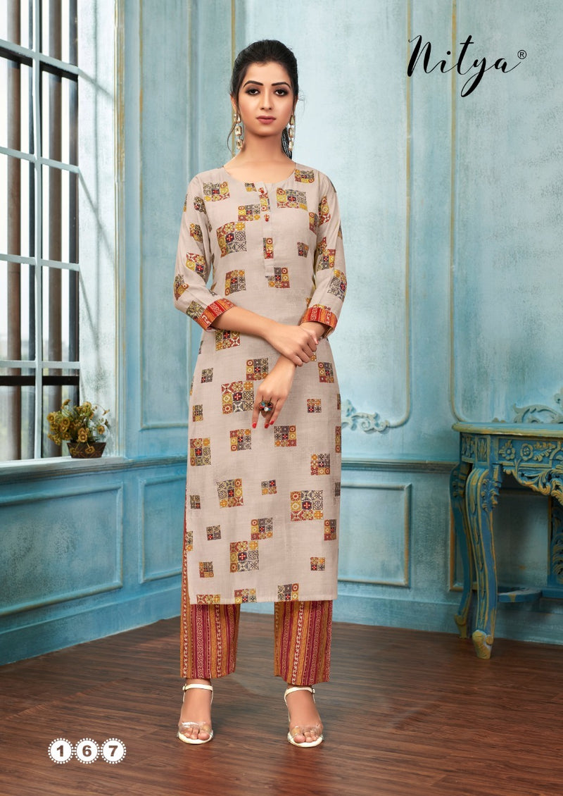 Lt Launch Nitya Pick And Choose Silk Fancy Printed Designer Exclusive Readymade Casual Wear Kurti